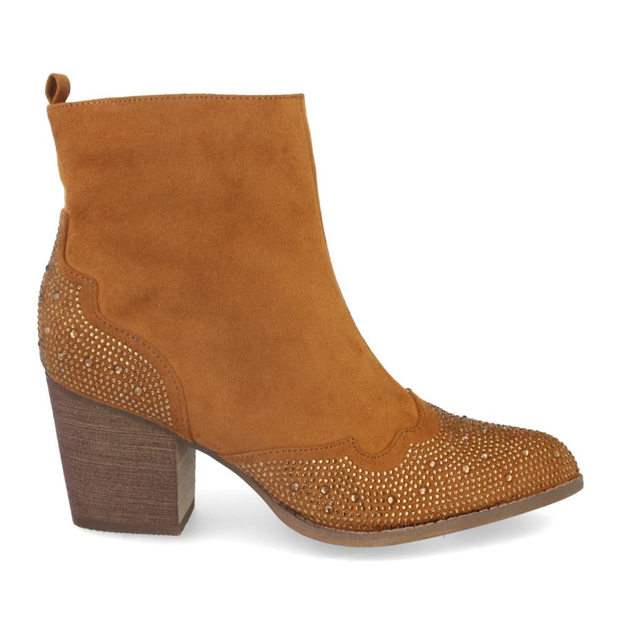 Bota de mujer con tacón ancho - Camel (Ref. 2A-9661)