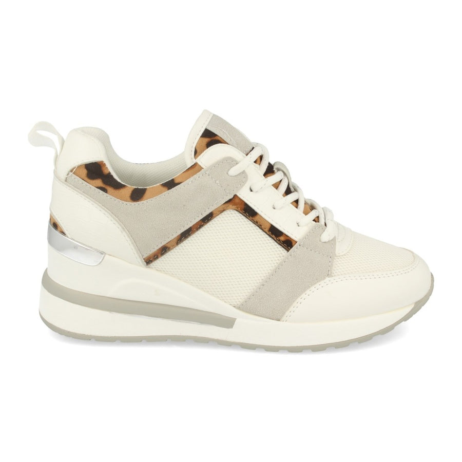 Zapatillas de estilo casual de mujer con cuña - Blanco