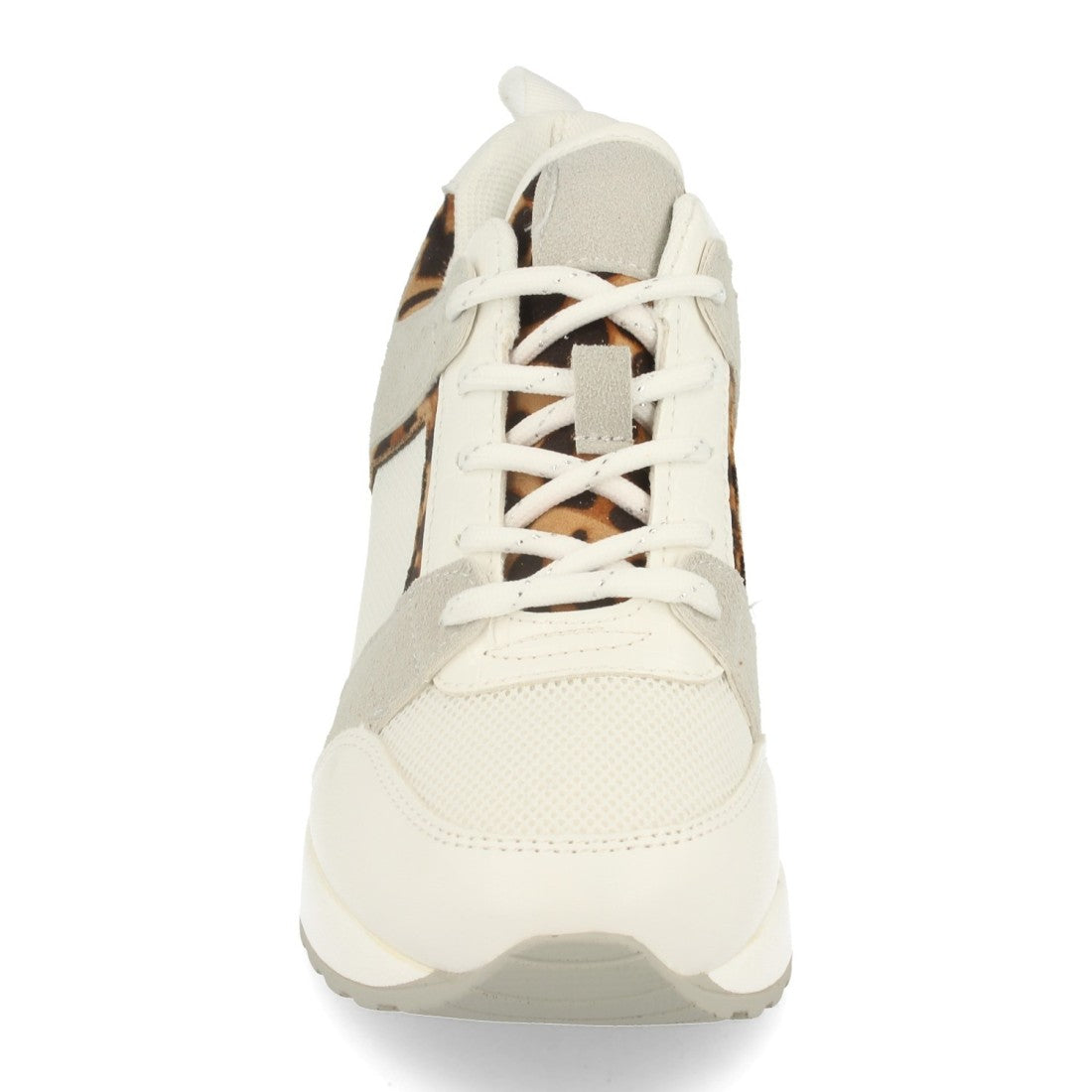 Zapatillas de estilo casual de mujer con cuña - Blanco