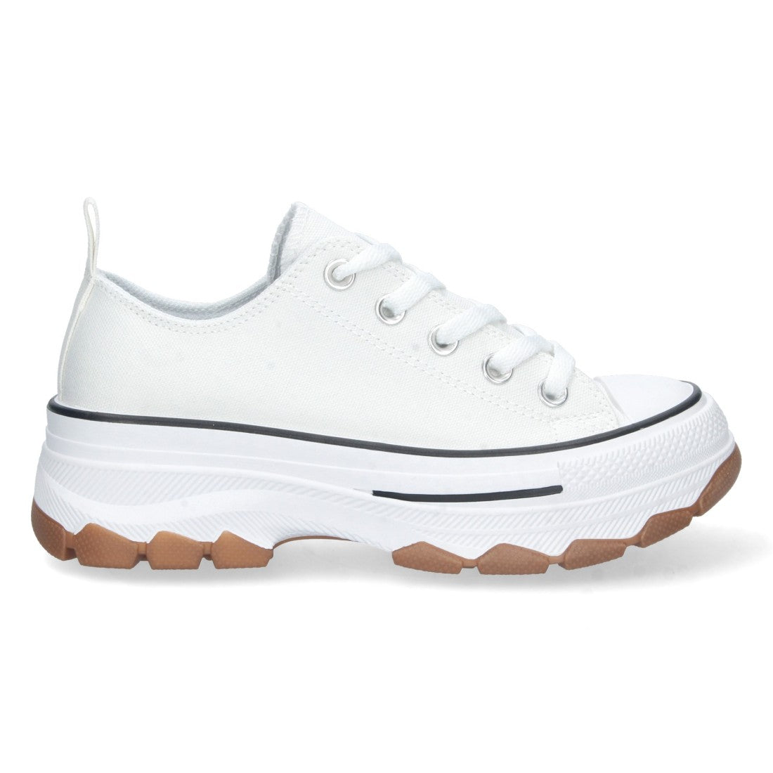 Zapatilla de plataforma de mujer con cierre de cordones