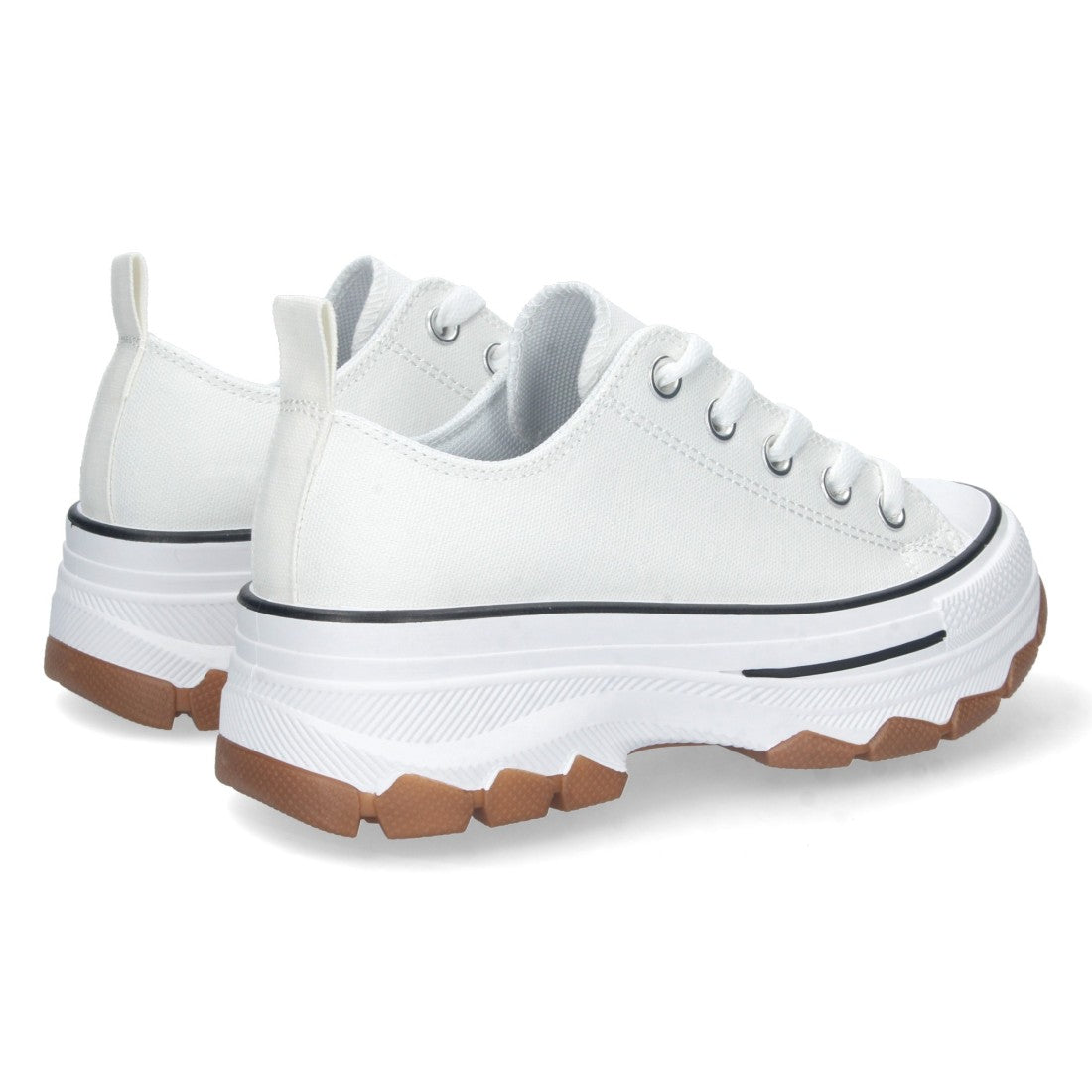 Zapatilla de plataforma de mujer con cierre de cordones
