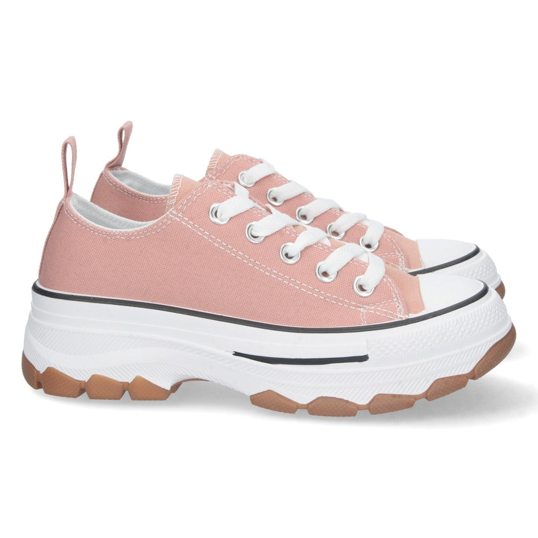 Zapatilla de plataforma de mujer con cierre de cordones