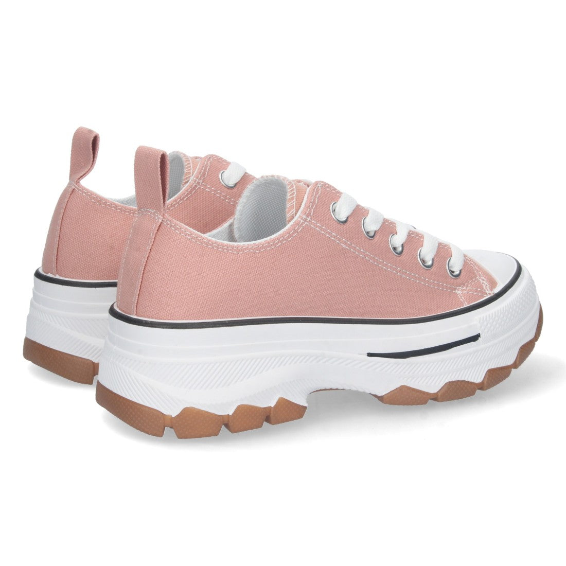 Zapatilla de plataforma de mujer con cierre de cordones