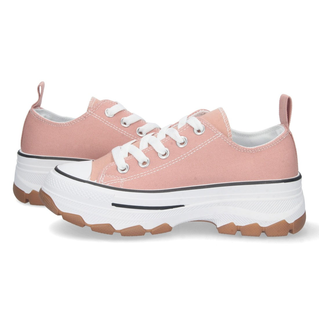 Zapatilla de plataforma de mujer con cierre de cordones