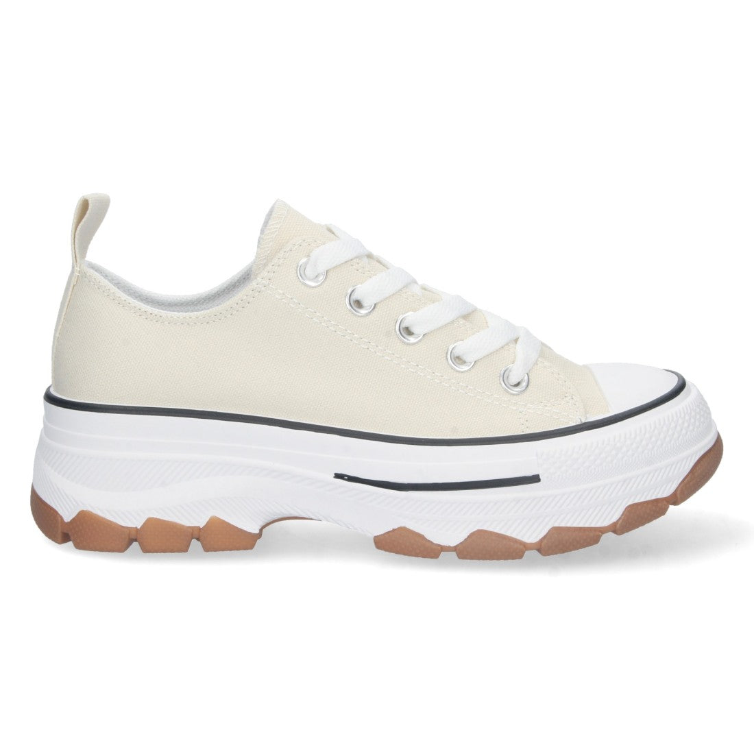 Zapatilla de plataforma de mujer con cierre de cordones
