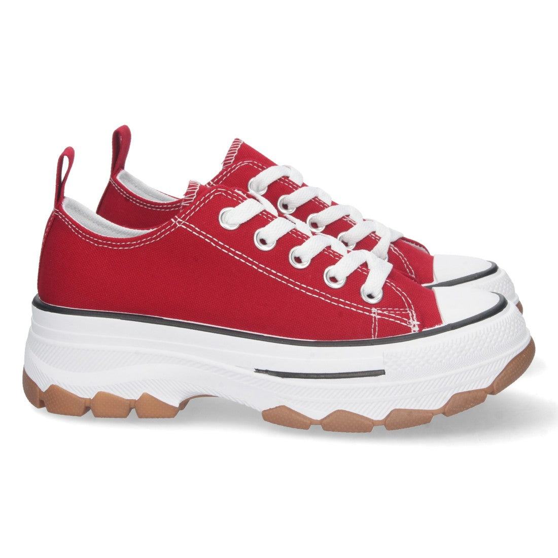 Zapatilla de plataforma de mujer con cierre de cordones