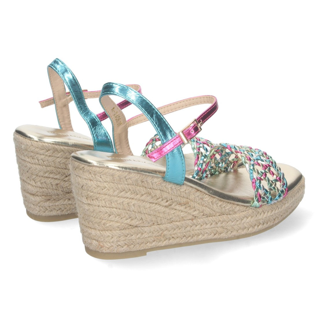 Sandalia de cuña de mujer forrada de yute - Multicolor (Ref. A-2406)