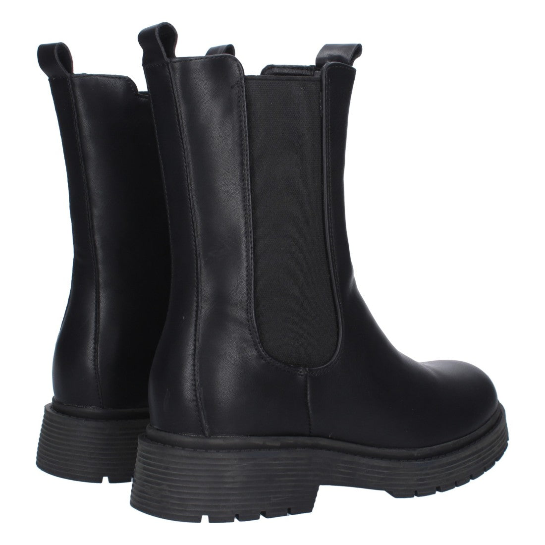 Botín militar plano con doble tirador y elástico en la caña