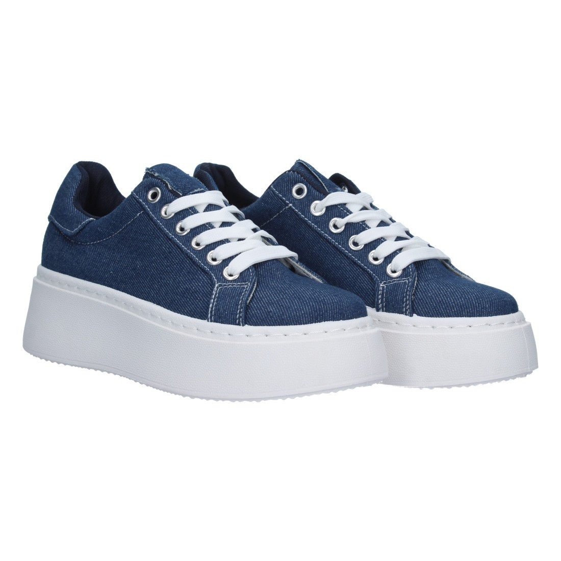 Zapatilla de plataforma de mujer con estampado brillante