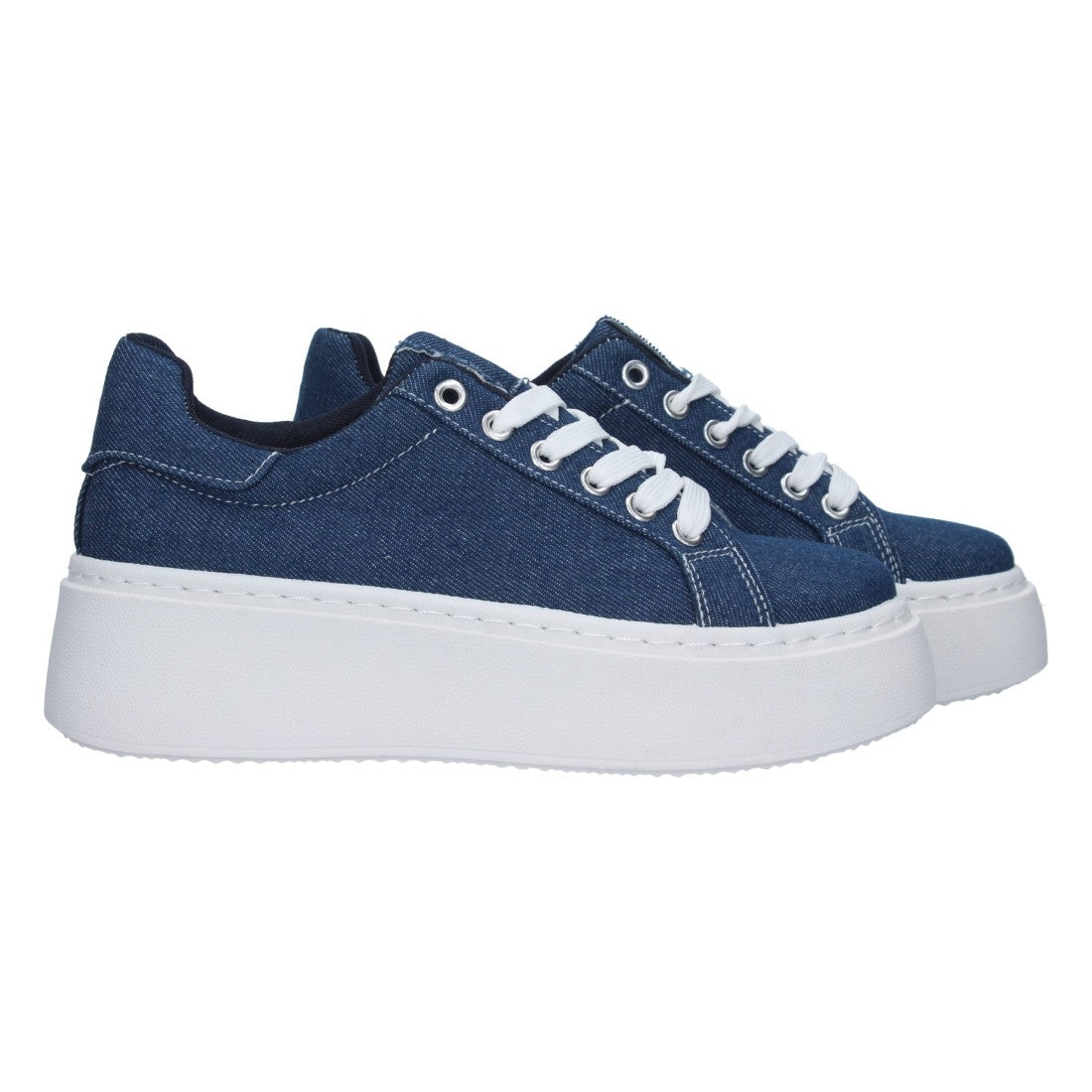 Zapatilla de plataforma de mujer con estampado brillante