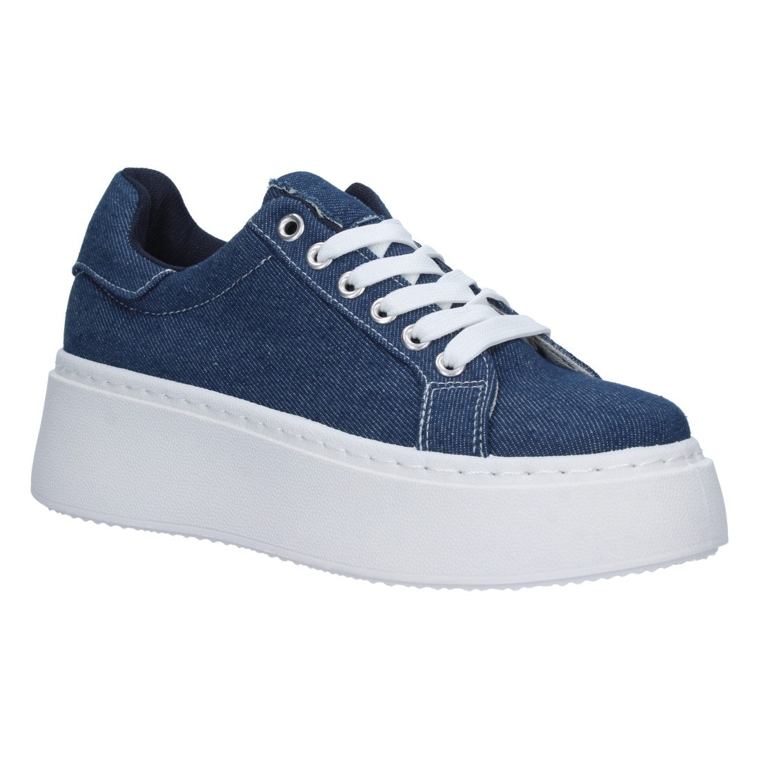 Zapatilla de plataforma de mujer con estampado brillante