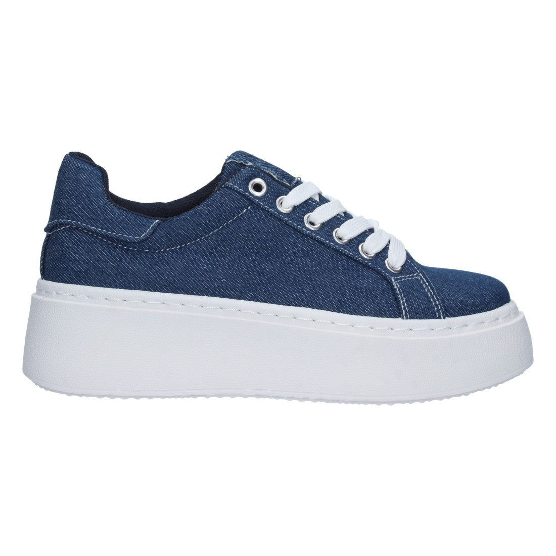 Zapatilla de plataforma de mujer con estampado brillante