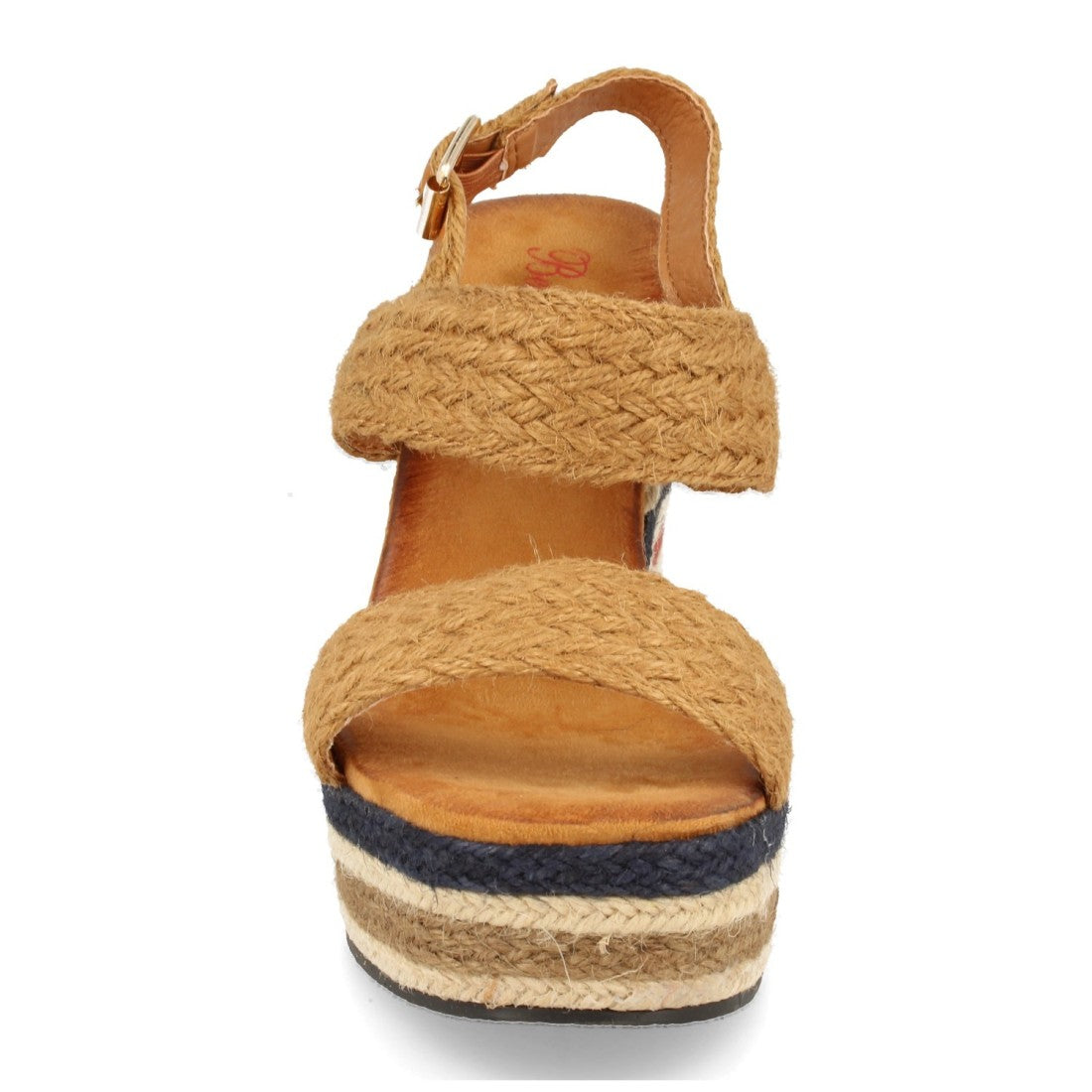 Sandalia de cuña de mujer con yute multicolor