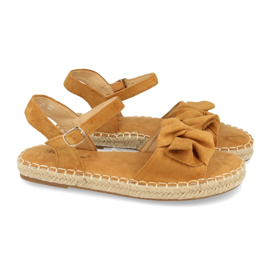 Sandalia plana de yute casual