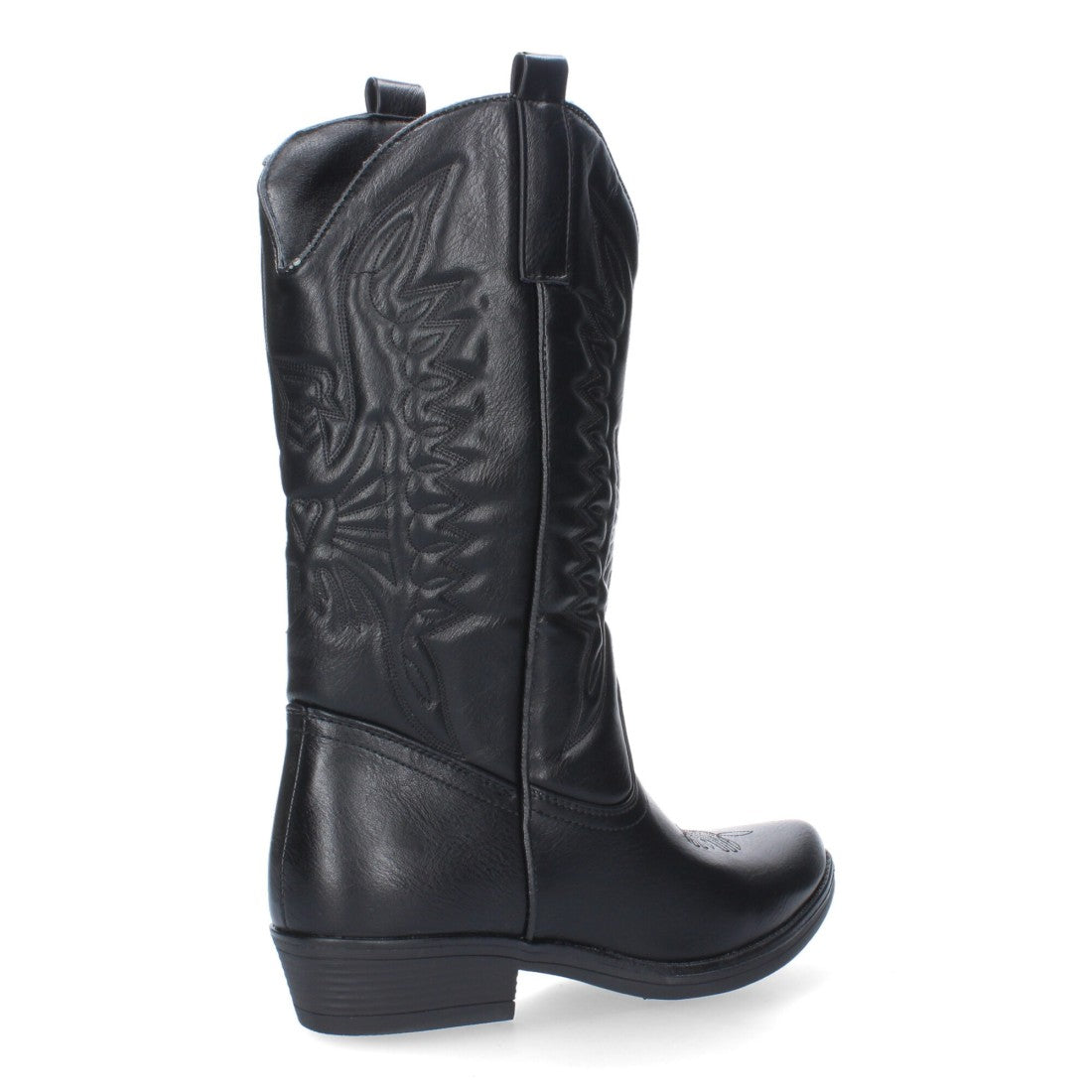 Bota de tacón de mujer con bordado