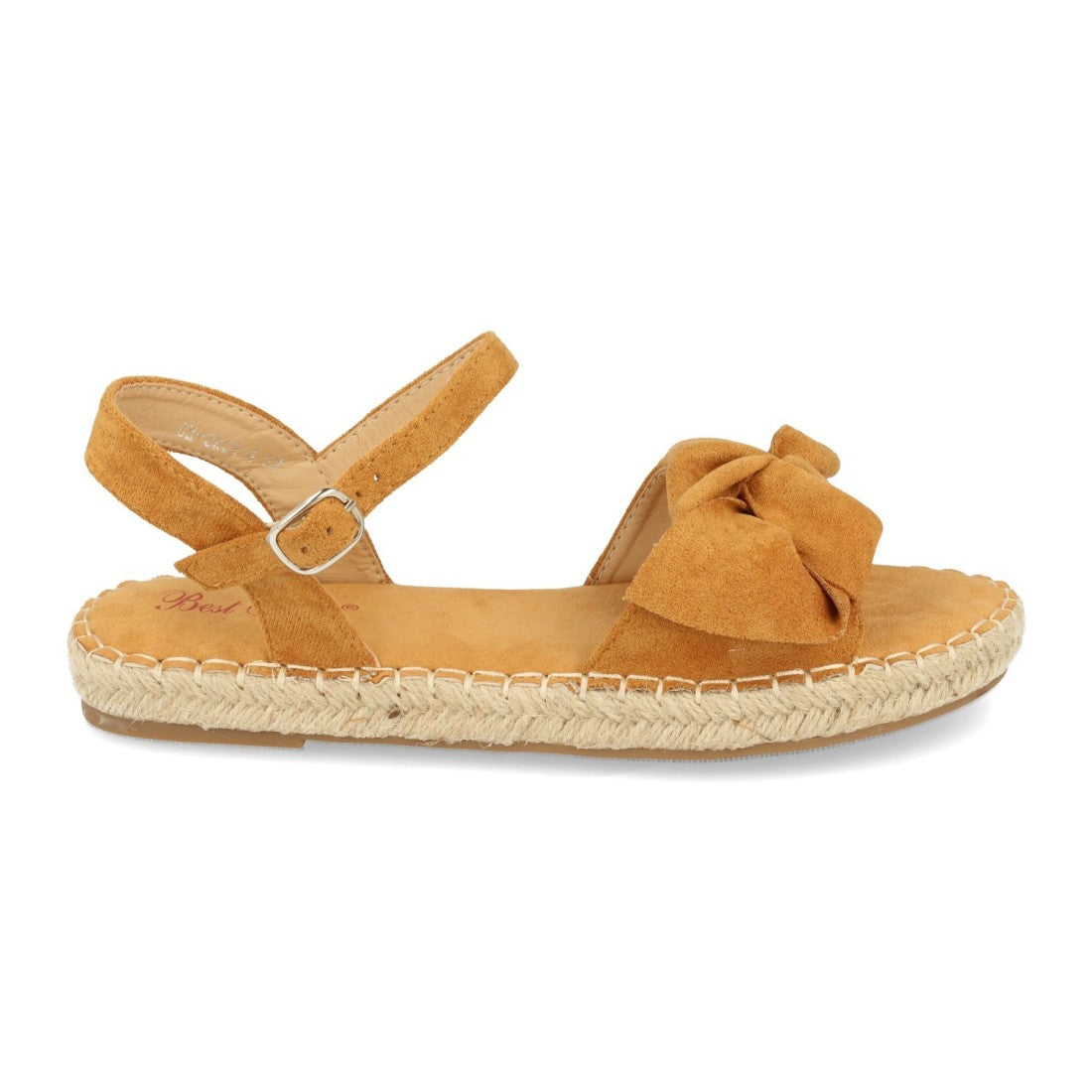 Sandalia plana de yute casual