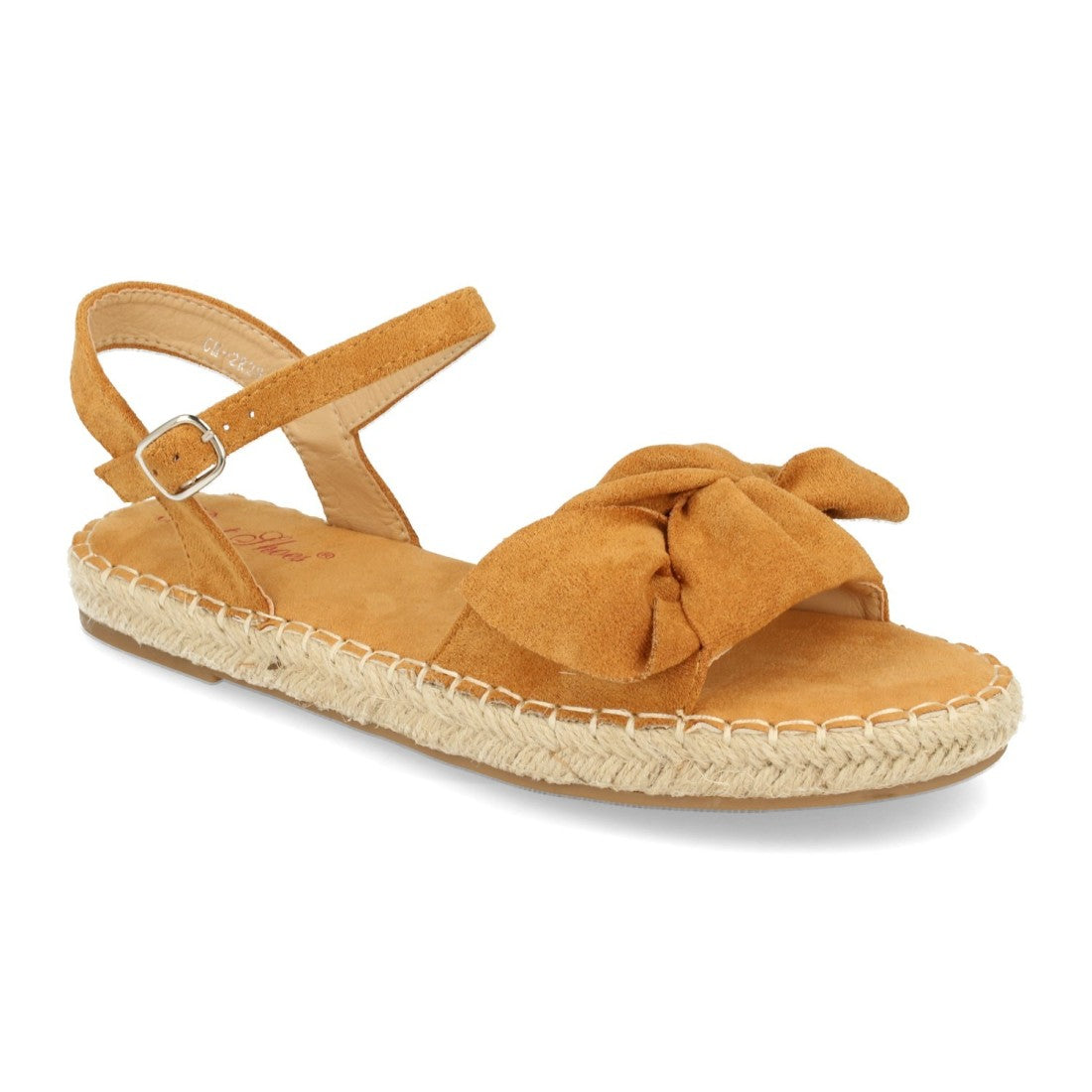 Sandalia plana de yute casual