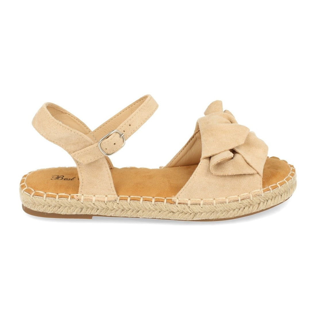 Sandalia plana de yute casual