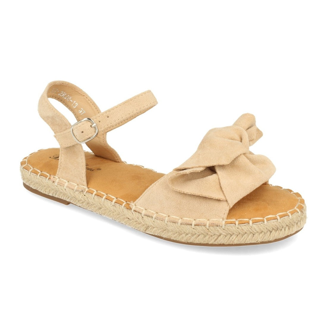 Sandalia plana de yute casual