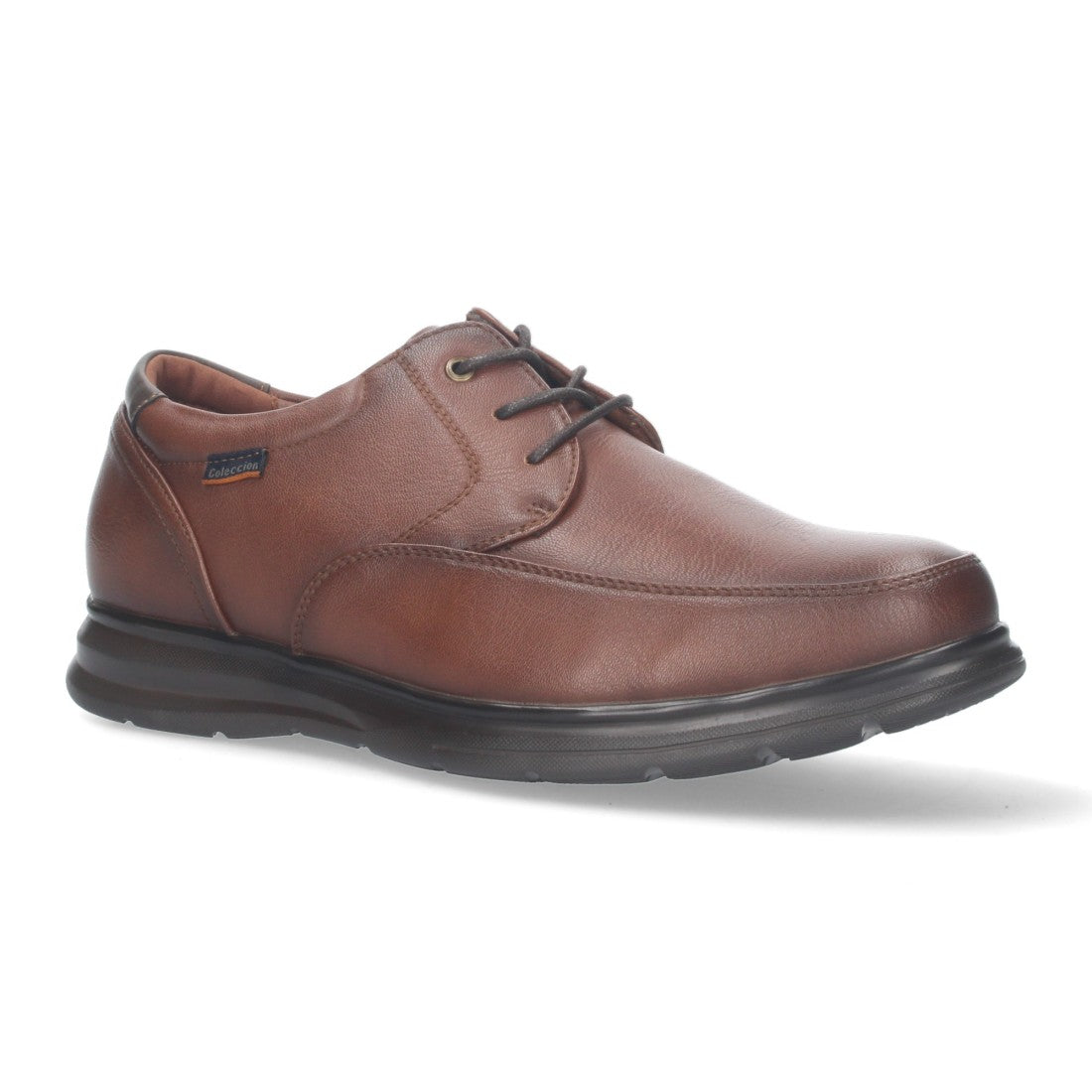 Zapato cómodo de hombre con cierre de cordones - Marrón