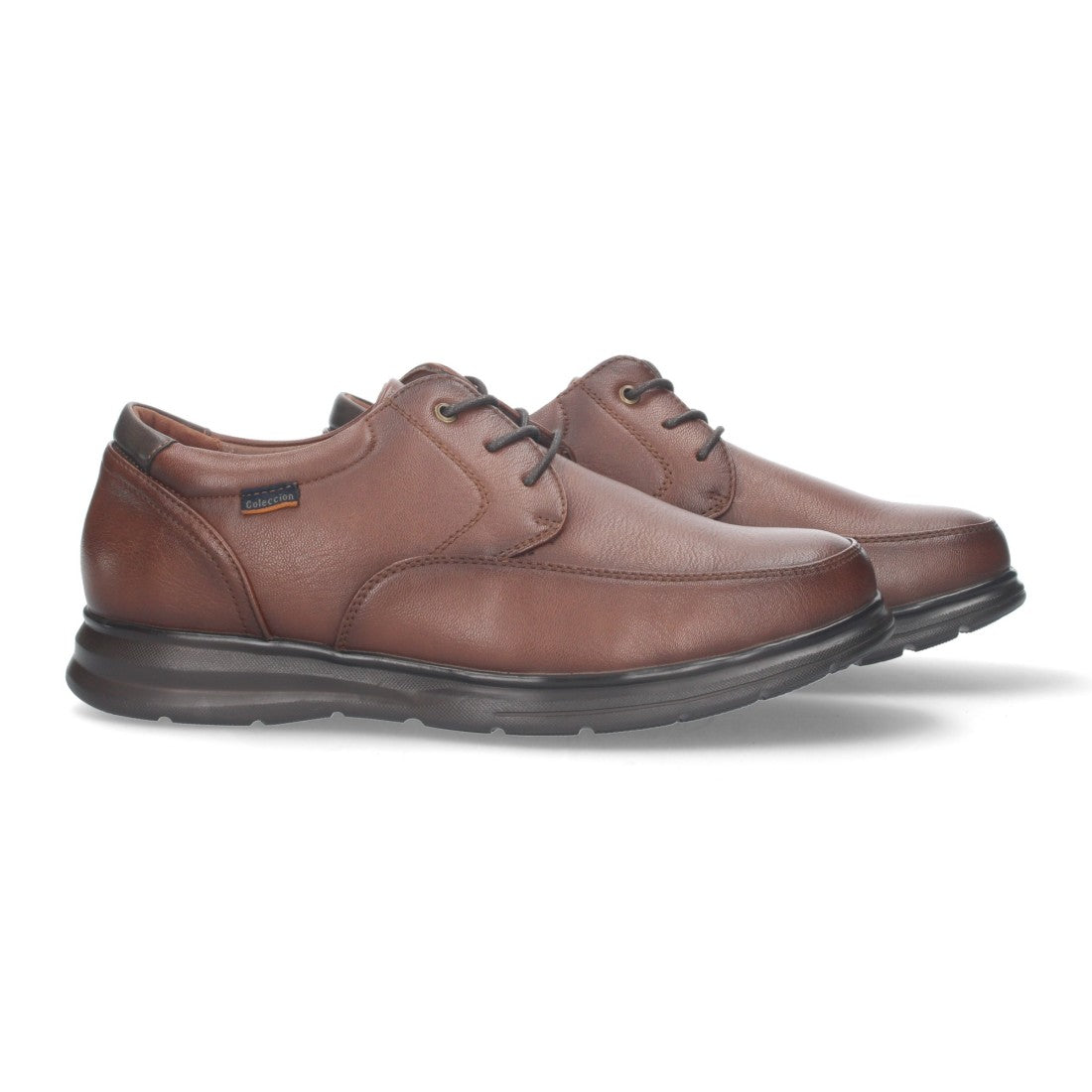 Zapato cómodo de hombre con cierre de cordones - Marrón