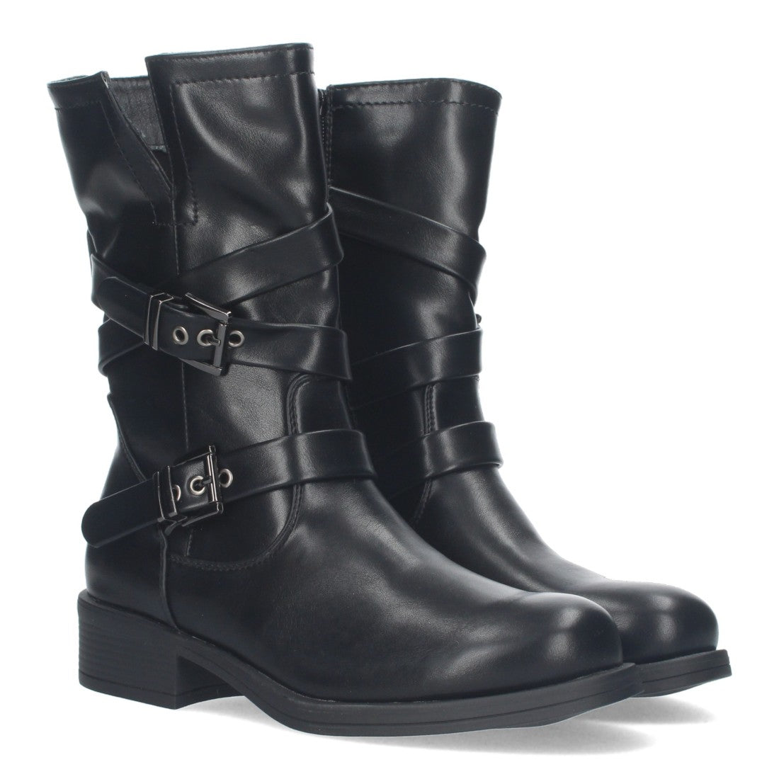 Bota motera de diseño liso