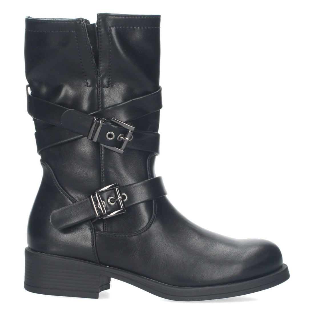 Bota motera de diseño liso