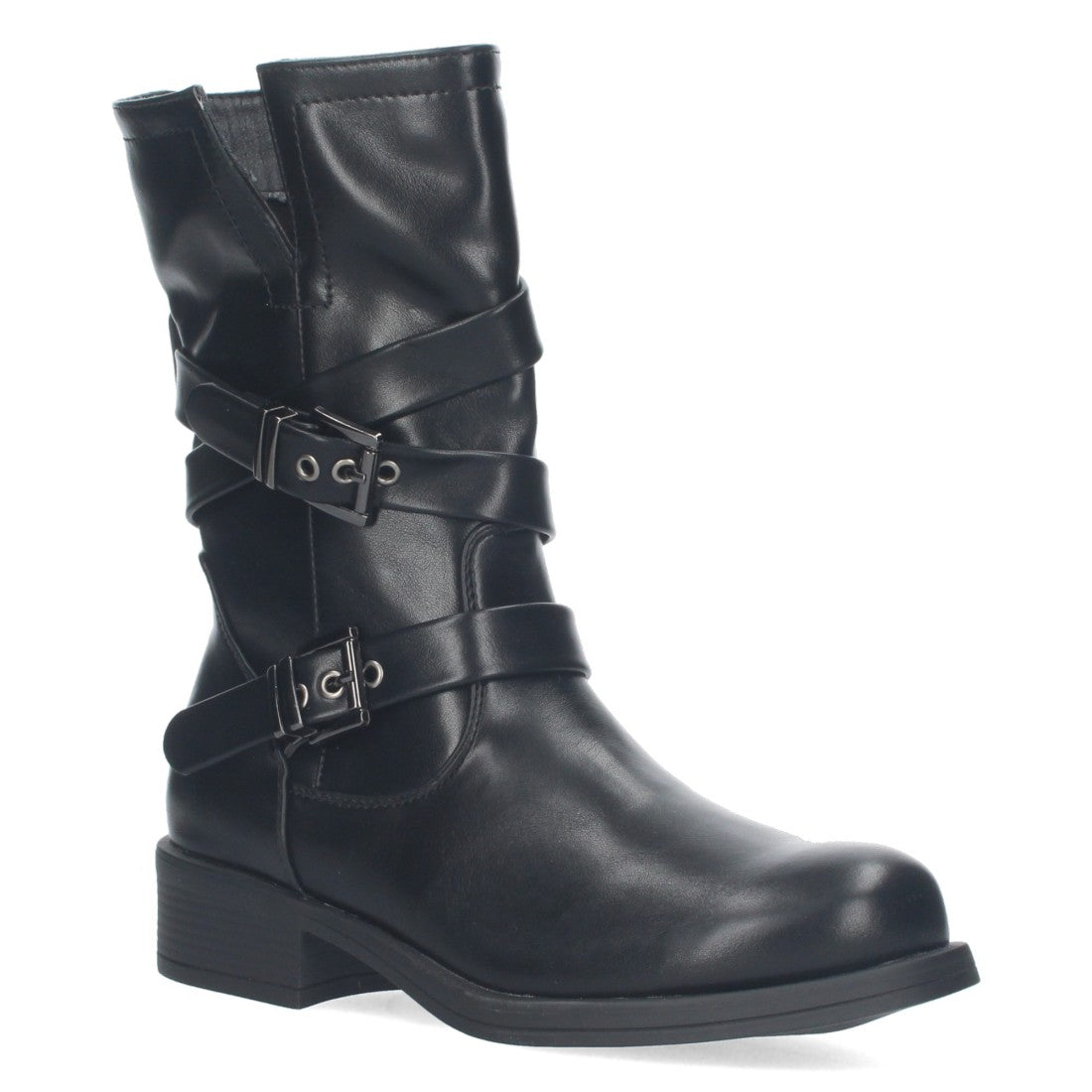 Bota motera de diseño liso