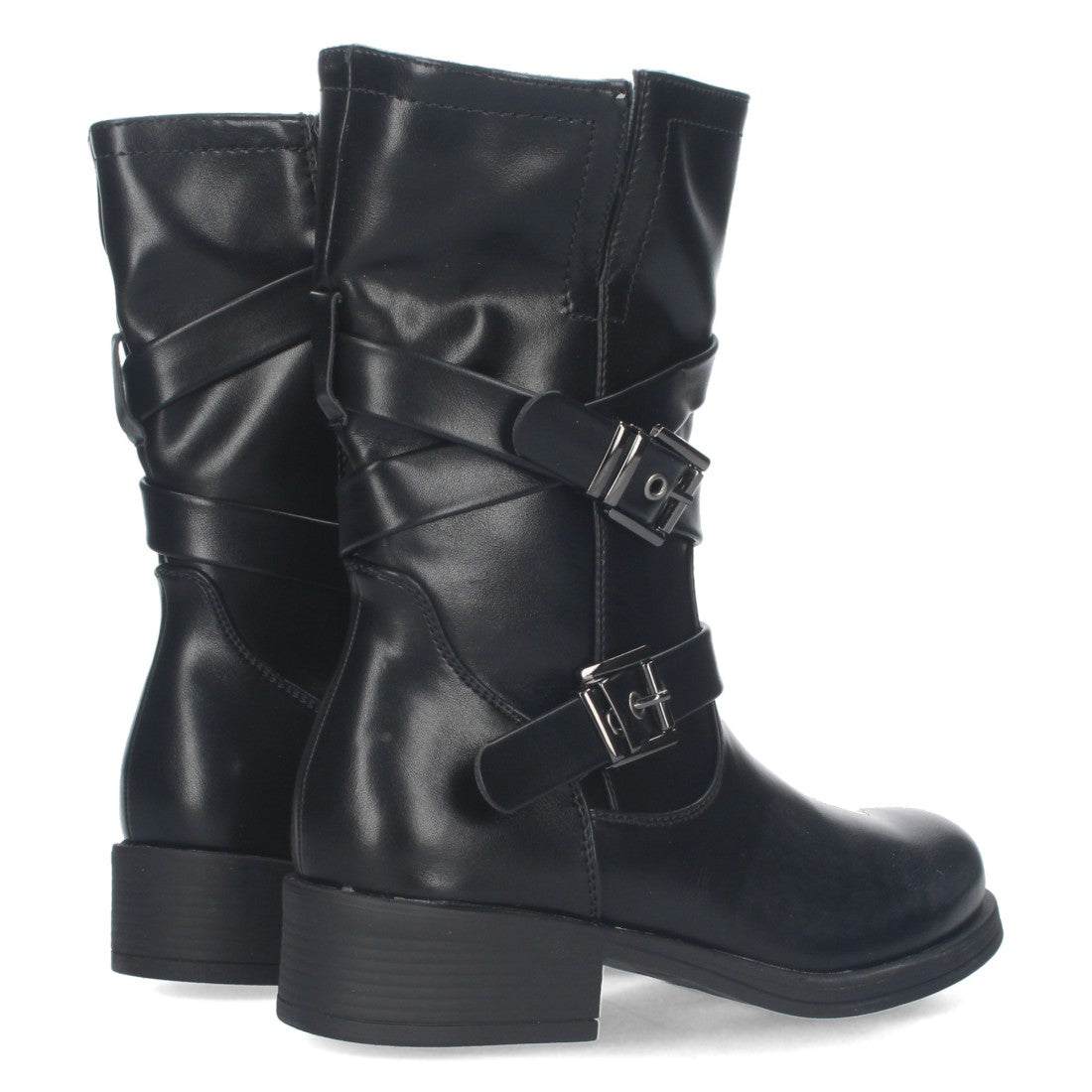 Bota motera de diseño liso