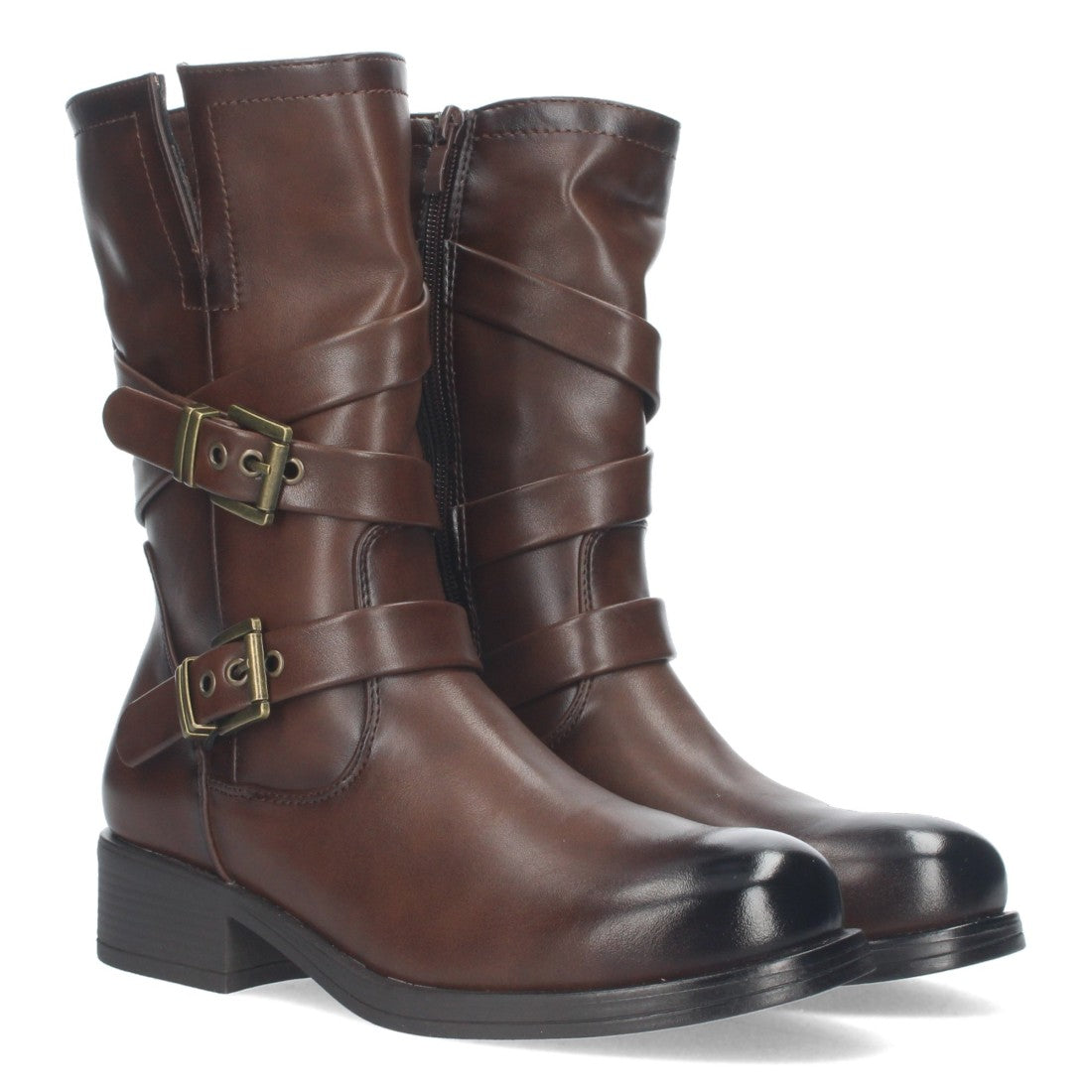 Bota motera de diseño liso