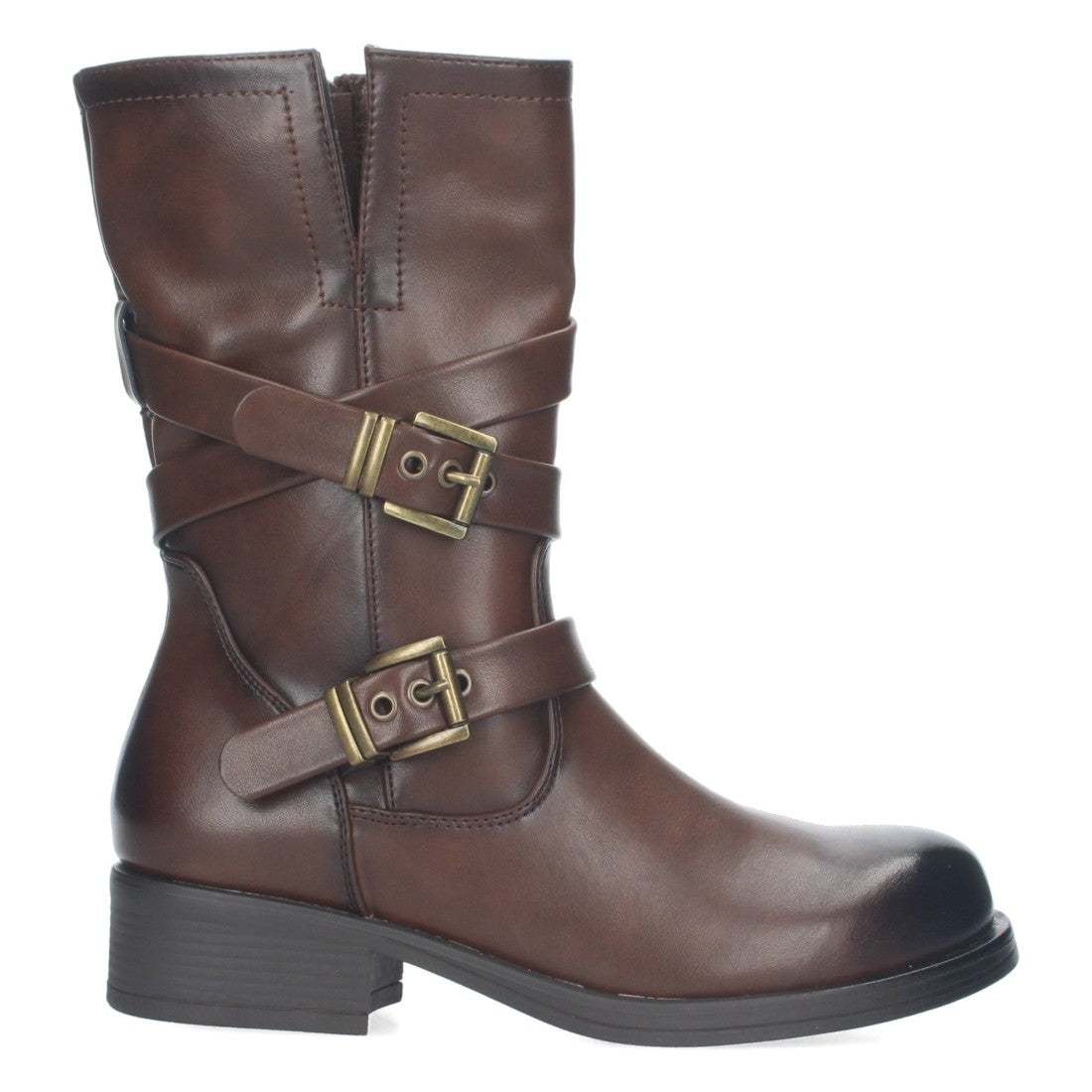 Bota motera de diseño liso