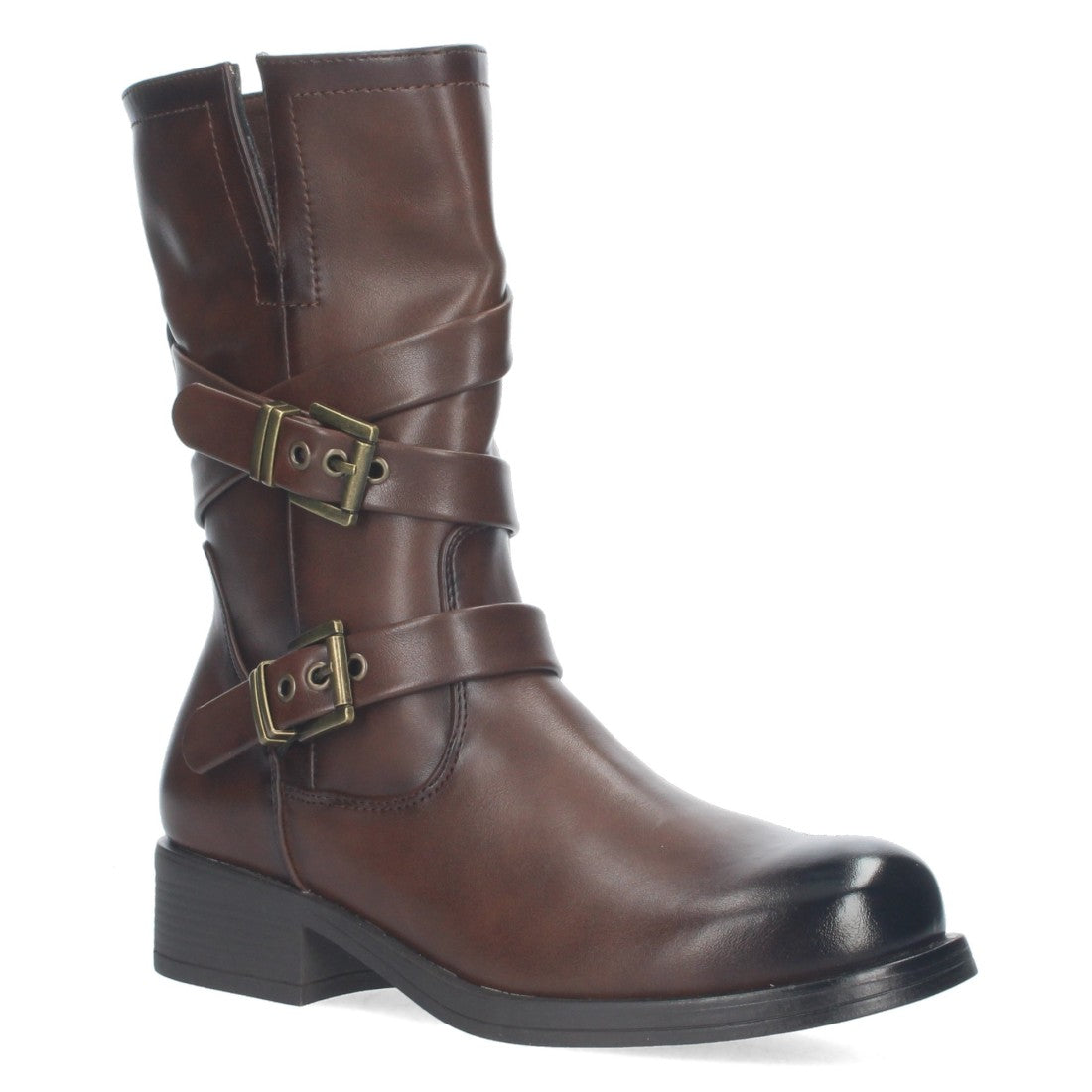 Bota motera de diseño liso