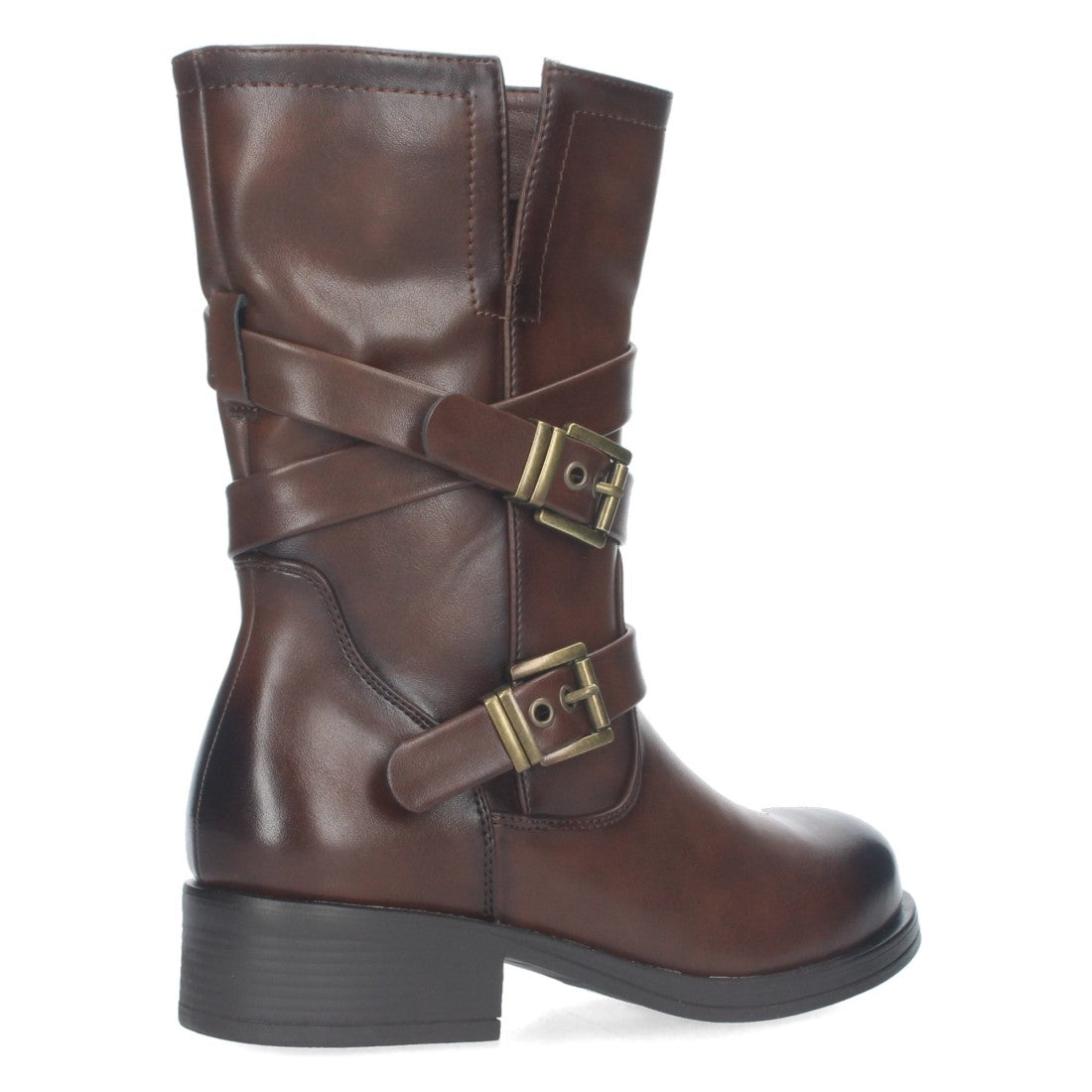 Bota motera de diseño liso