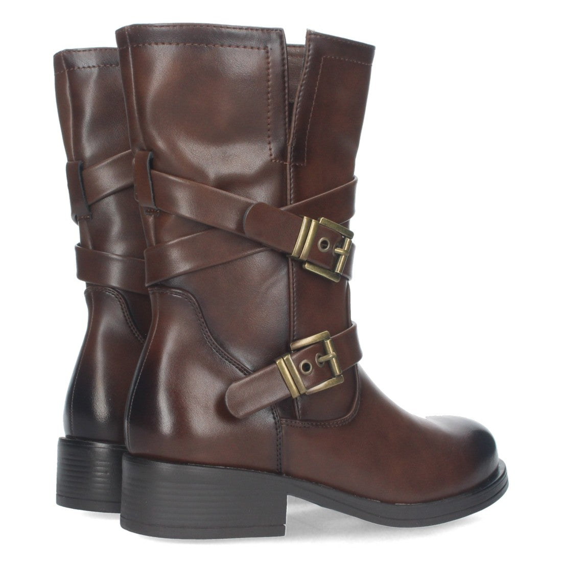 Bota motera de diseño liso