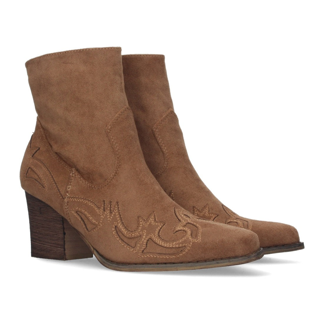 Botines camperos de tacón medio de mujer