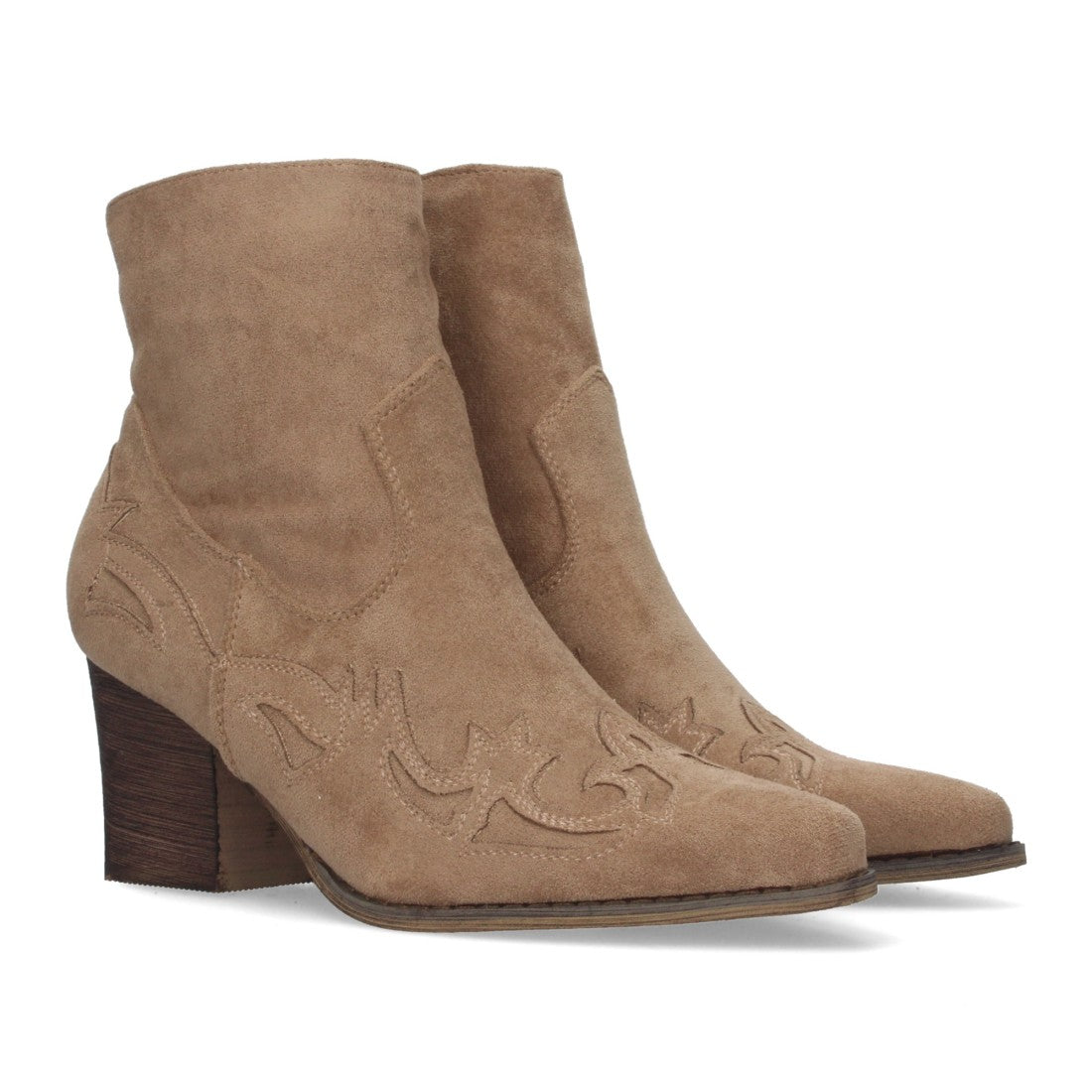 Botines camperos de tacón medio de mujer