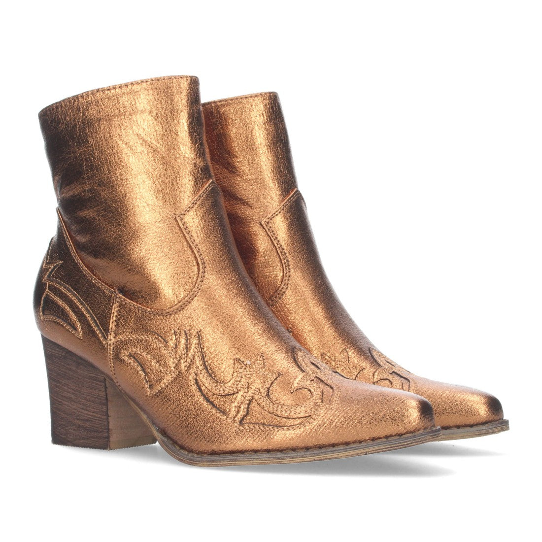 Botines camperos de tacón medio de mujer