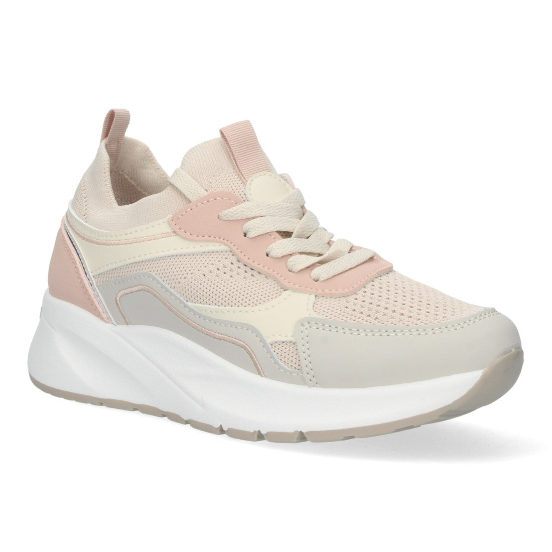 Zapatillas casual de mujer con plataforma dentada
