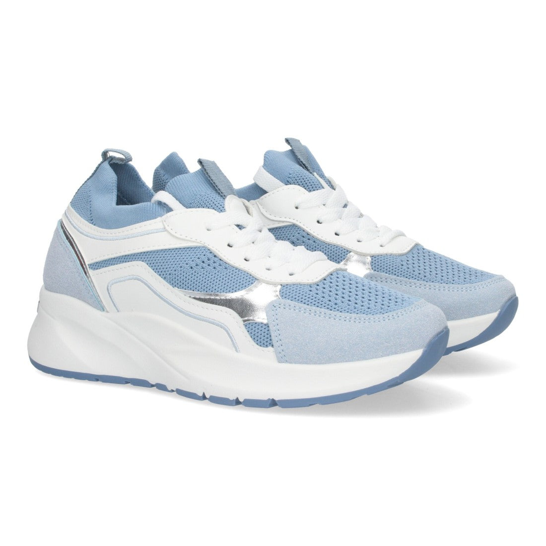 Zapatillas casual de mujer con plataforma dentada