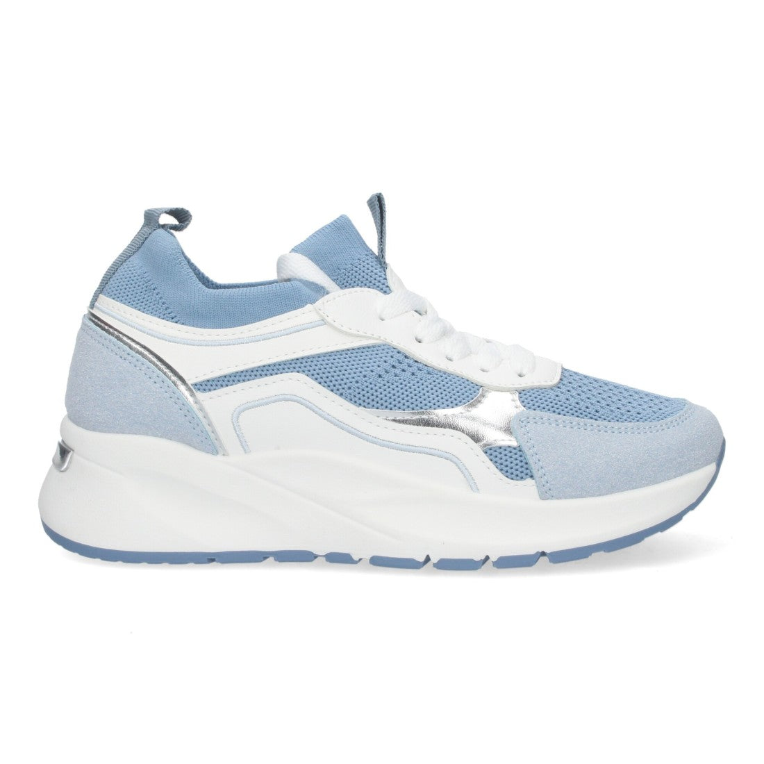 Zapatillas casual de mujer con plataforma dentada