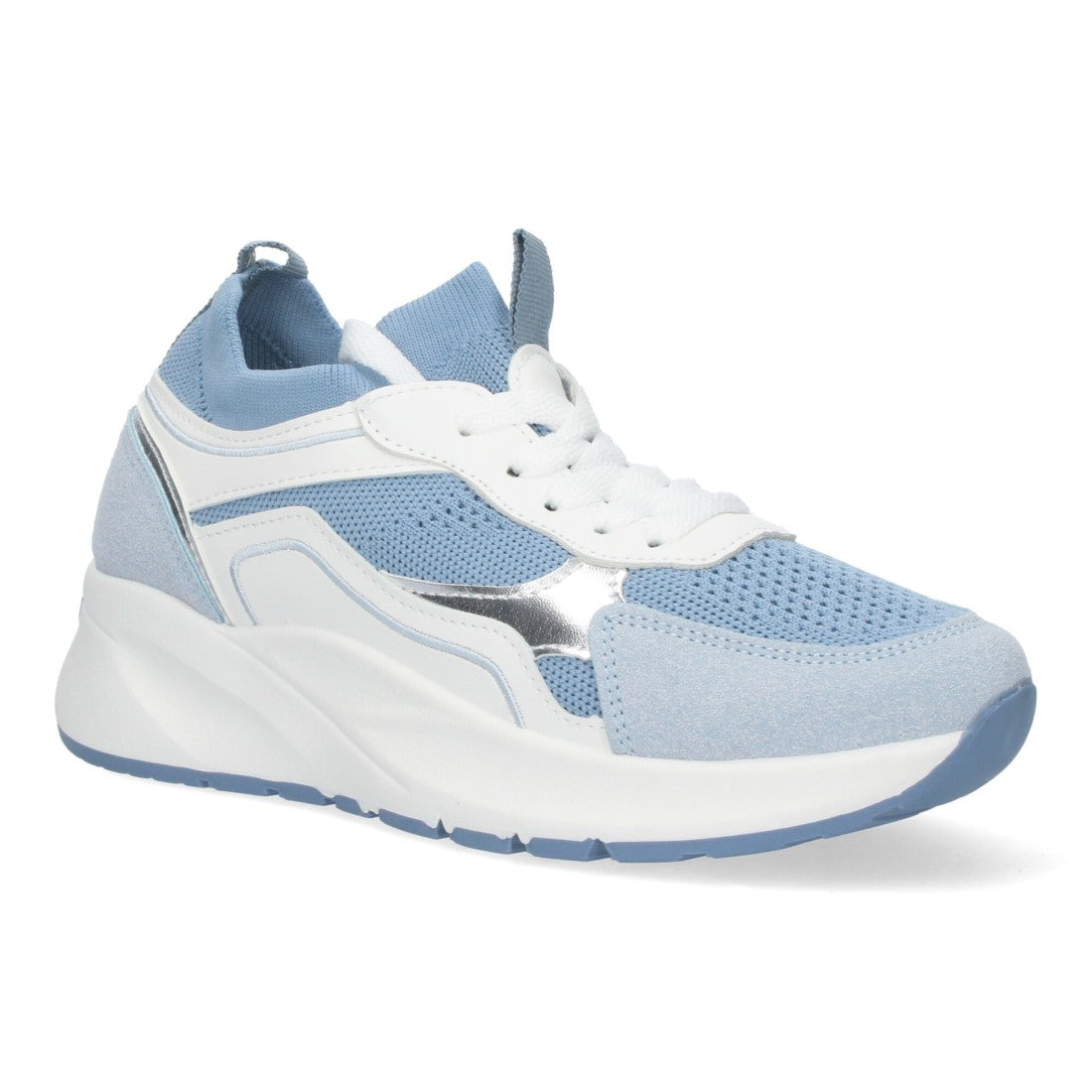 Zapatillas casual de mujer con plataforma dentada