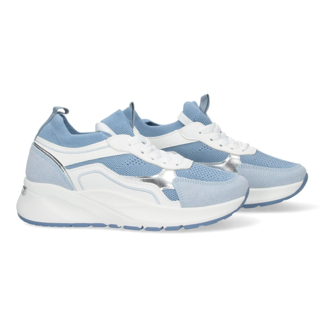 Zapatillas casual de mujer con plataforma dentada