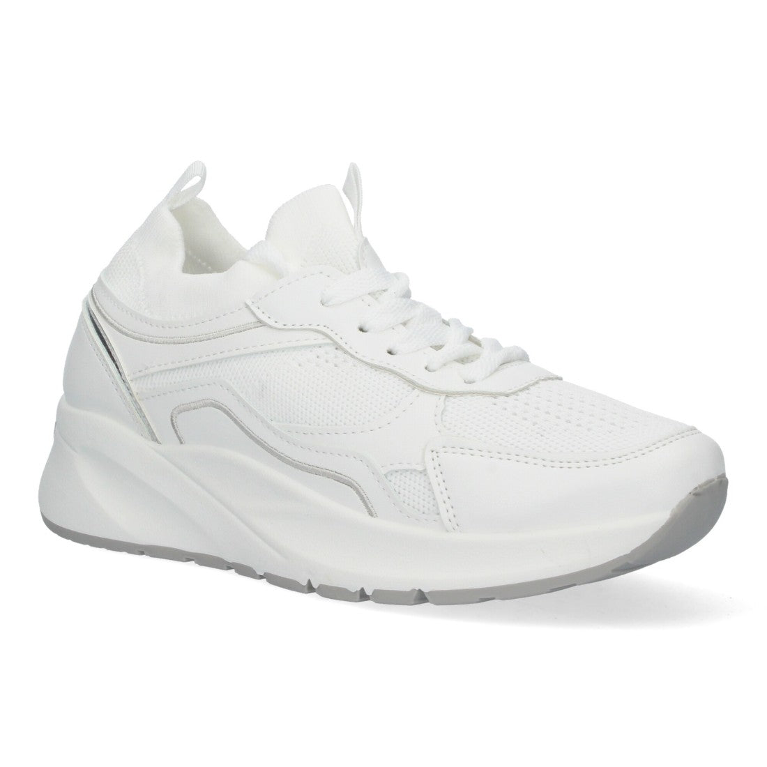 Zapatillas casual de mujer con plataforma dentada