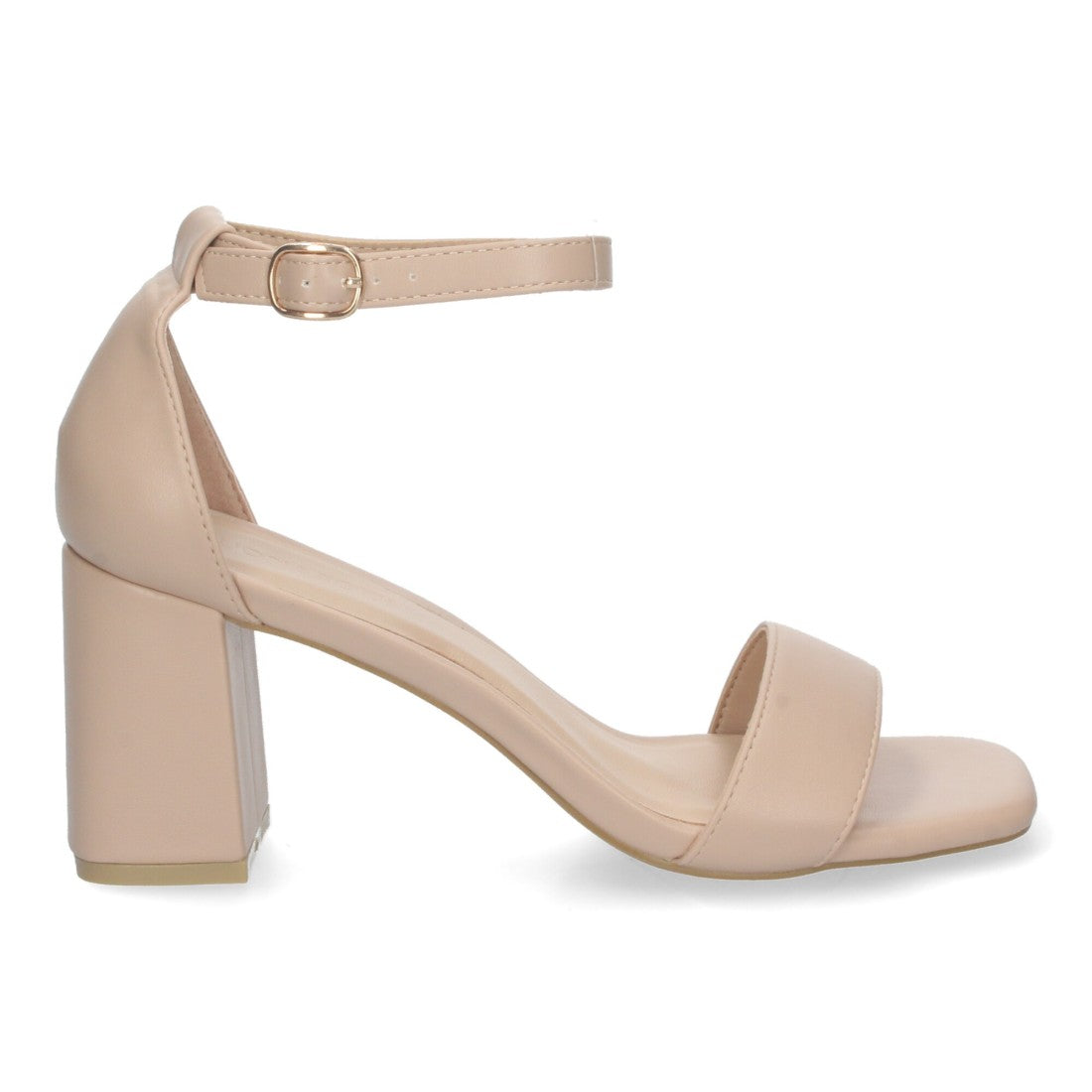 Sandalia de tacón de mujer con cierre ankle strap de hebilla