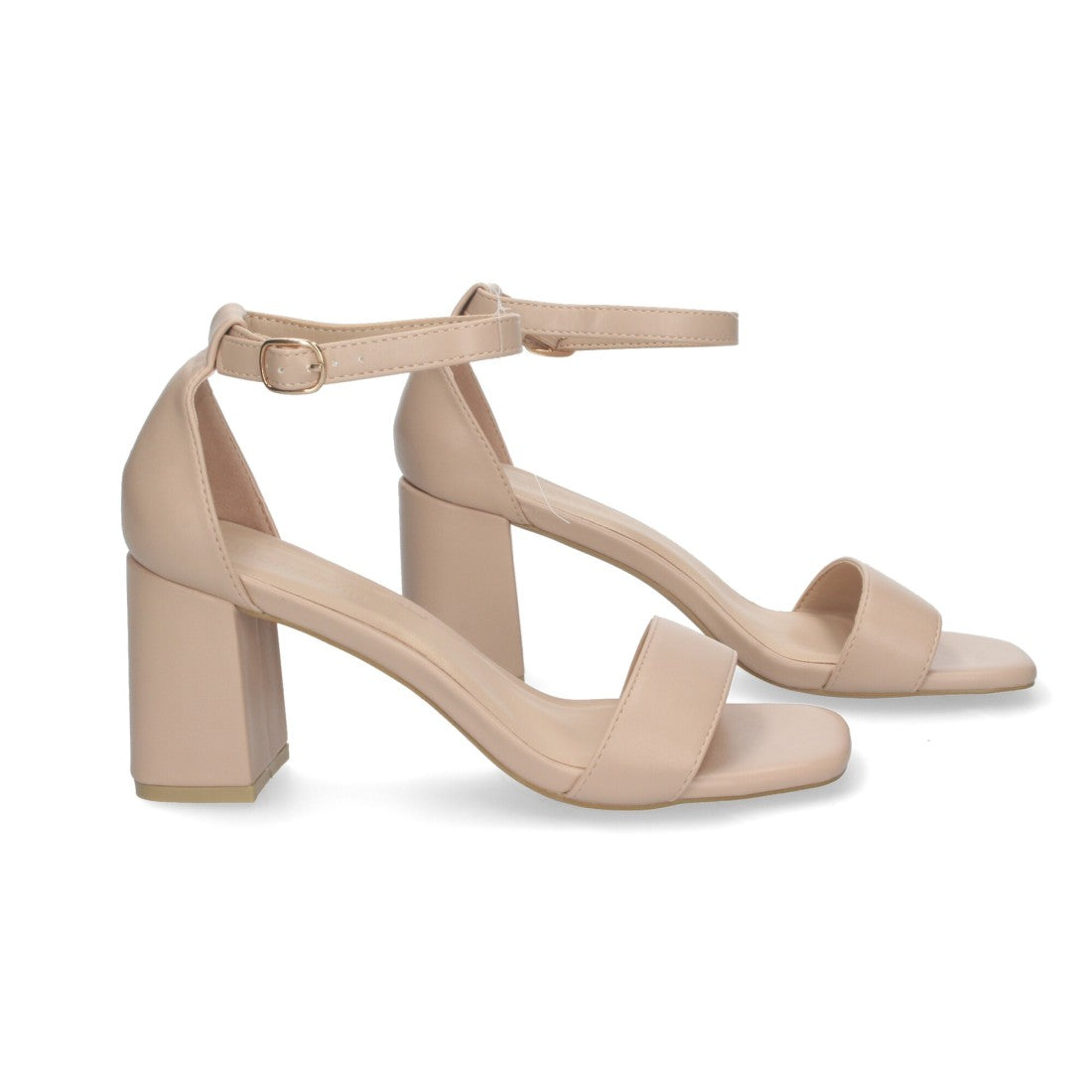 Sandalia de tacón de mujer con cierre ankle strap de hebilla