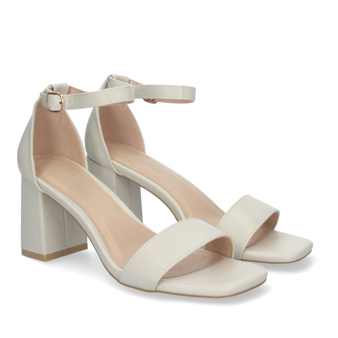 Sandalia de tacón de mujer con cierre ankle strap de hebilla