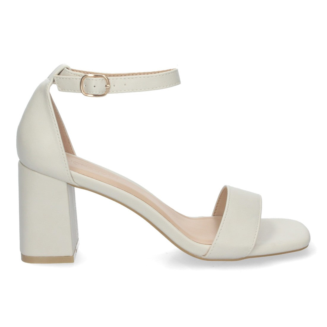 Sandalia de tacón de mujer con cierre ankle strap de hebilla