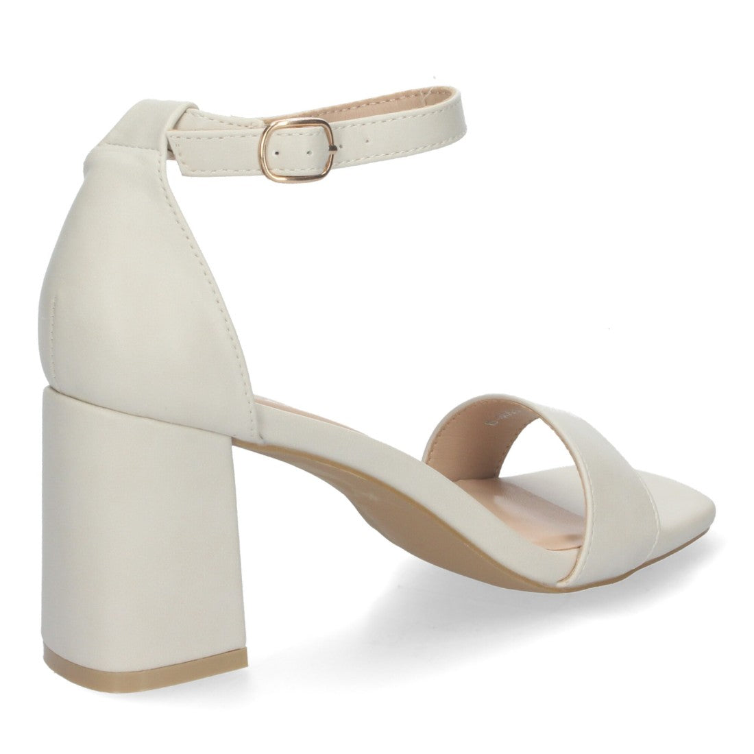 Sandalia de tacón de mujer con cierre ankle strap de hebilla