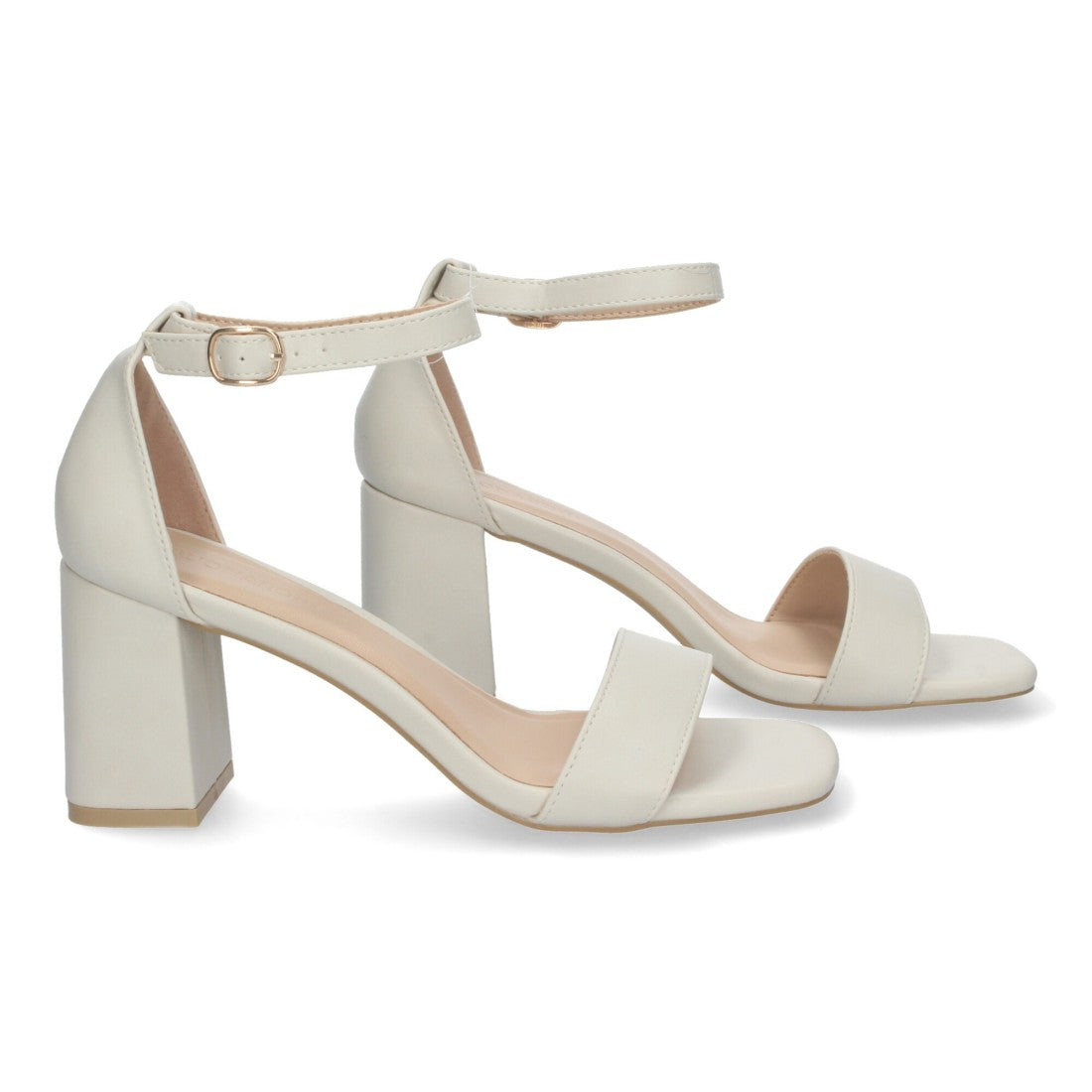 Sandalia de tacón de mujer con cierre ankle strap de hebilla