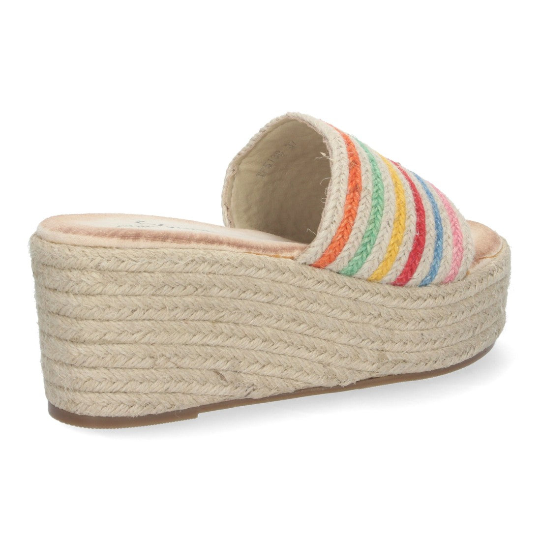 Sandalias de plataforma de yute - elegantes de mujer - Multicolor